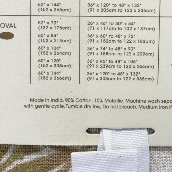 Cynthia Rowley Ornate Gold Snowflake Tablecloth 60x104 Sparkle Christmas Holiday - Picture 12 of 13